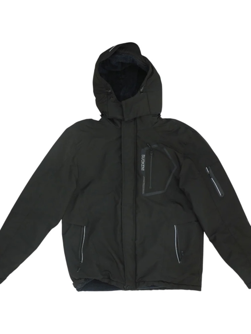 Men's Black Hooded Puffer Jacket